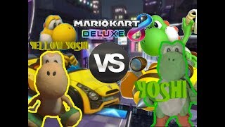 Mario Kart 8 Deluxe Gameplay Yoshi Vs Yellow Yoshi Race & Battle Match