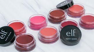 NEW e.l.f. Putty Blushes Review & Swatches (Hand, Face, Lips)