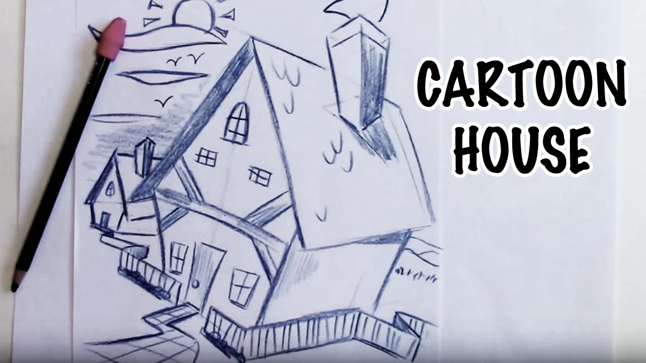 How to Draw a Cartoon House Background (Step by Step) - YouTube