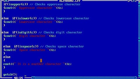 C++ program that checks  a character is a uppercase , lowercase,space and digit