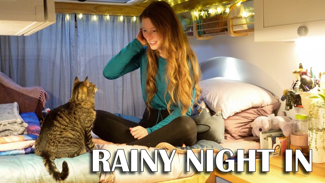 Cozy Weekend VLOG | Rainy Nights & Relaxation | VANLIFE with my CAT