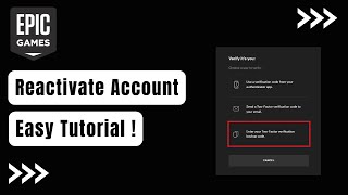 How to Reactivate Epic Games Account !