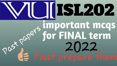 ISL202 important mcqs for final term exams/ most important mcqs in final terms// 2022