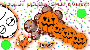AGARIO - SPLITRUN TACTICS ( TRICKSPLIT & MORE ) , "BIGGEST DOUBLE SPLIT EVER ?"