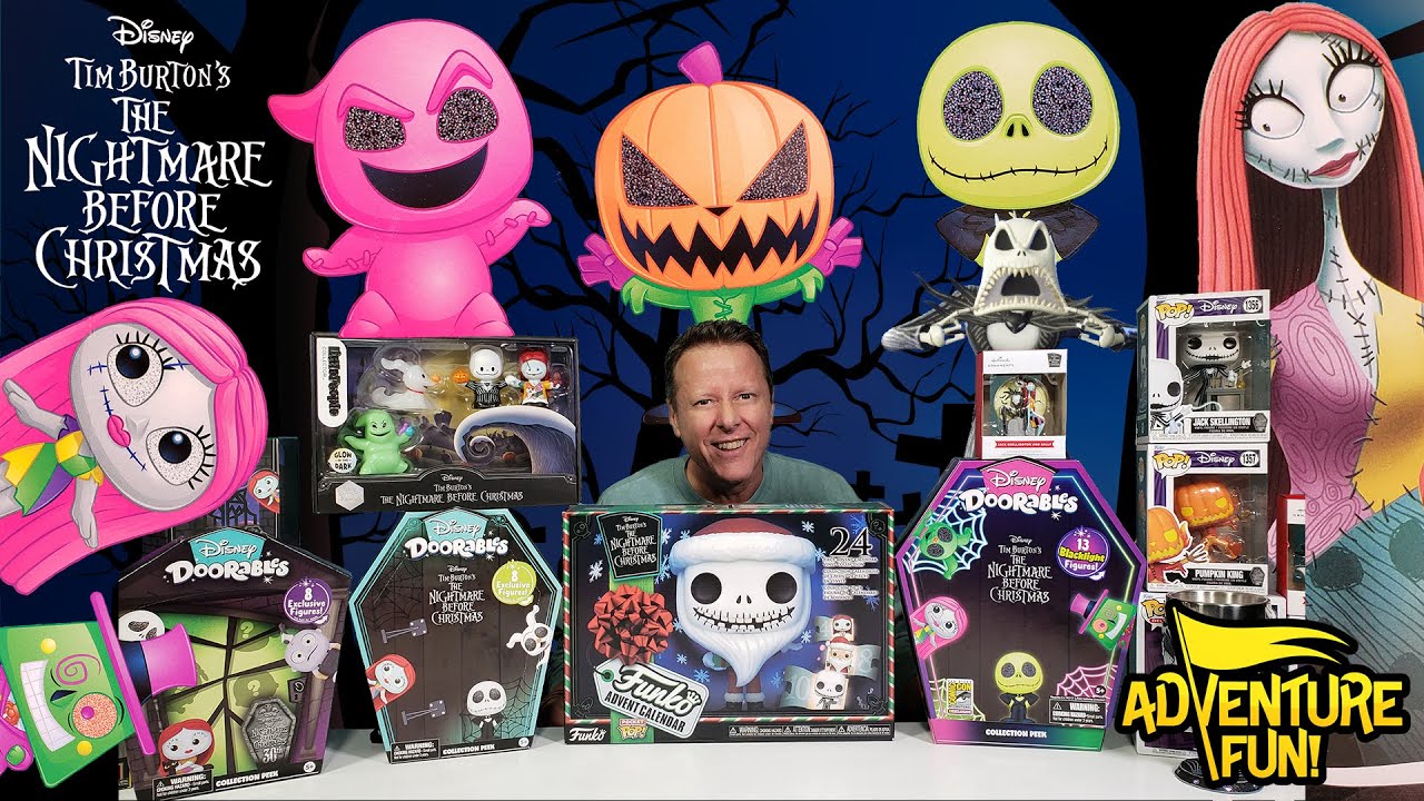 Nightmare Before Christmas Official Movie Trailer Toys & Advent Calendar  AdventureFun Toy review! 