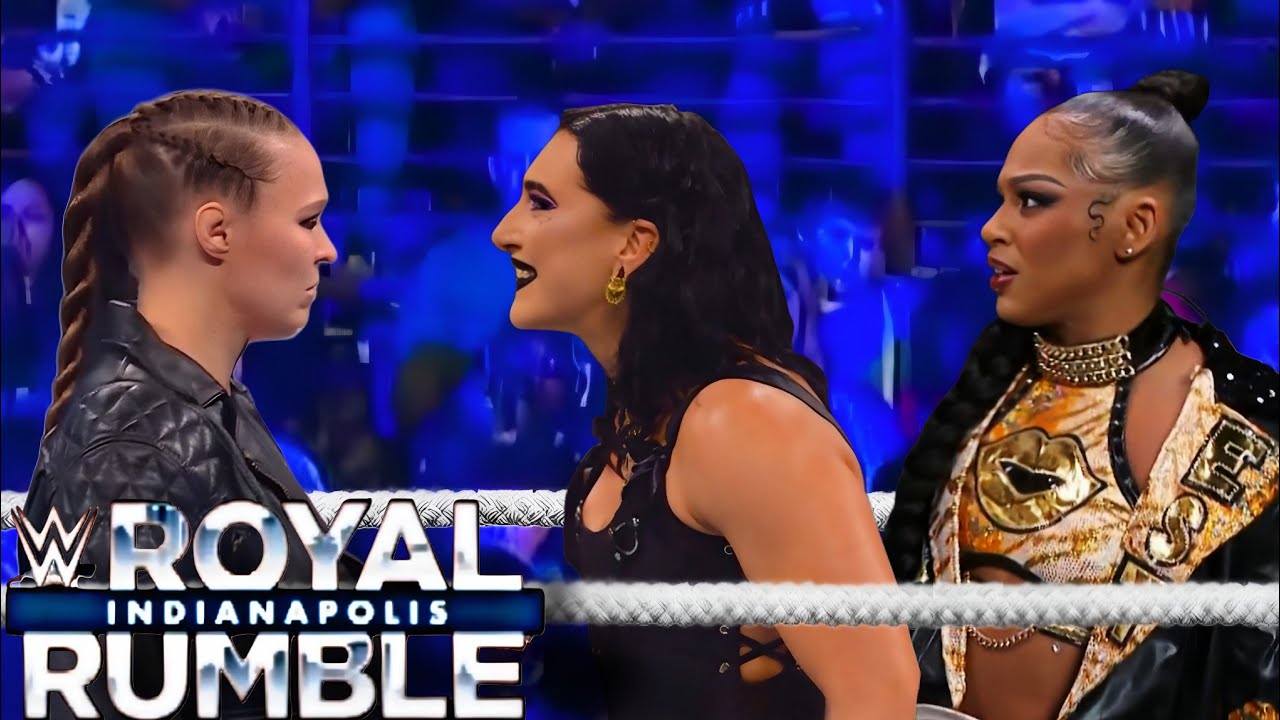 Rhea Ripley Ronda Rousey Ronda Rousey vs. Rhea Ripley & Bianca Belair - 2 On 1 Handicap Match ...