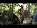 BaAka pygmy music, dance and camp atmosphere. Central African Republic