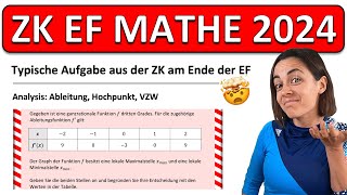 🚀🚀🚀 Zentrale MATHE KLAUSUR EF 2024 | Ableitung, Steigung, Vorzeichenwechsel | ZK EF Mathe NRW