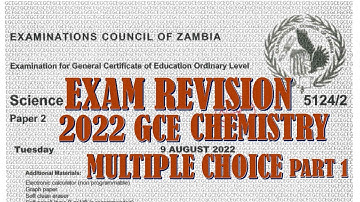 2022 GCE SCIENCE PAPER 2 SECTION A Part 1