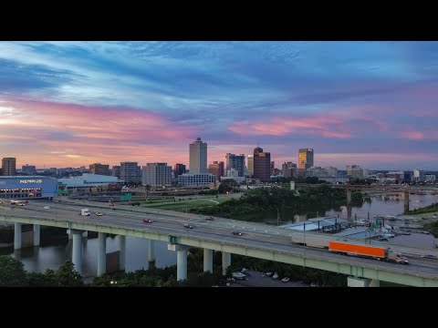Memphis in the Morning: Downtown Drone Footage 2024