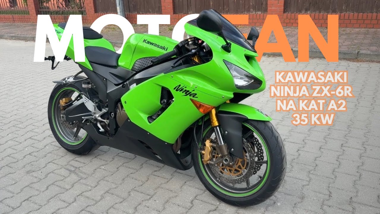 Kawasaki Ninja 🥷 ZX-6R na KAT A2 35 kW - YouTube