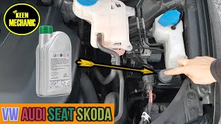 How to check power steering fluid level, top up PAS fluid VW Audi Skoda 1.6tdi Seat Exeo 2.0tdi CAGA