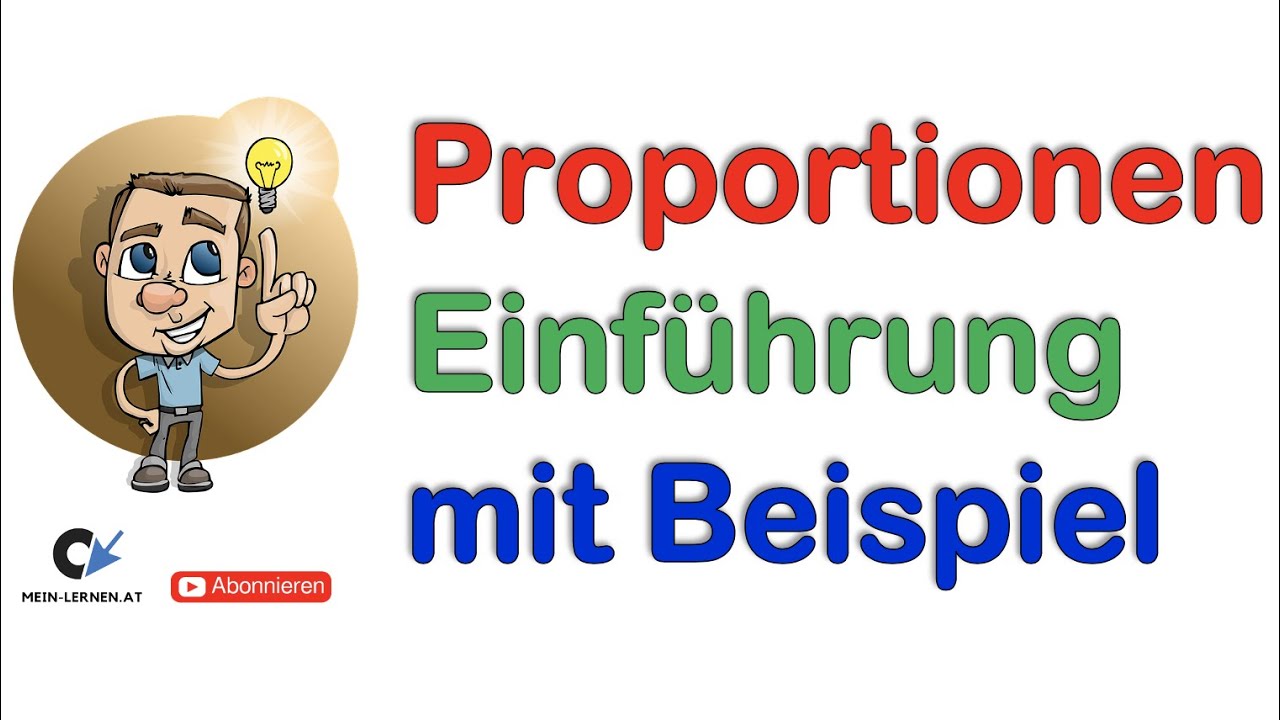 Proportionen Verhaltnisgleichungen Einfuhrung Youtube