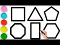 Shape learning| Kids shape colouring | Colouring shapes | sqaure circle colouring| Colouring |