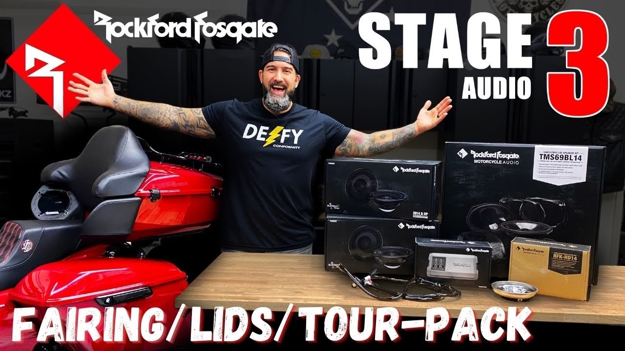 ROCKFORD FOSGATE STAGE 3 Harley Road Glide YouTube