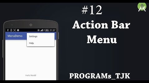 Android Studio #12 Menu Action Bar