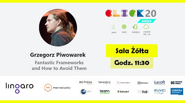 🟨 LIVE: Fantastic Frameworks and How to Avoid Them - Grzegorz Piwowarek