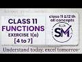 Inter maths chapter 1 Functions exercise 1(a) [4-7]