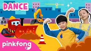 [4K] Tim Truk Raksasa | Ekskavator, Buldoser, Truk Pengaduk | Menari Bersama | Lagu Pinkfong