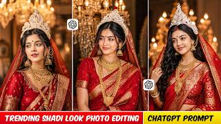 Instagram Trending Shadi Look Photo Editing Prompt | Bengali Bride Look Ai Photo Editing | Chatgpt  screenshot 5