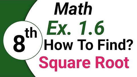 Class 8th Math New book Unit 1 Domain 1 Exercise 1.6 How to find the square roots of Fractions