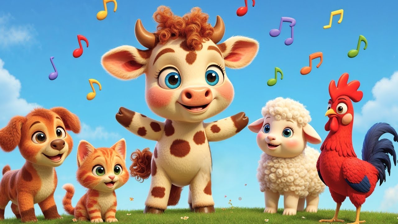 Great fun at Animal Farm 👵🐮🐔 | Nina Goo-Goo Kids Songs & Nursery Rhymes