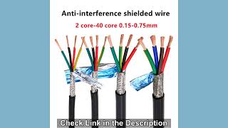 Shielded cable 18AWG 2/3/4/5/8 core 26/24AWG 22AWG/20AWG 10-24 core shielded wire Pure copper RVVP