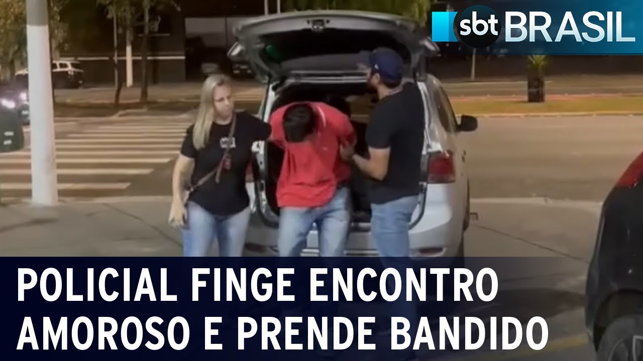 Policial finge encontro amoroso em cinema e prende acusado de latrocínio | SBT Brasil (19/08/22)