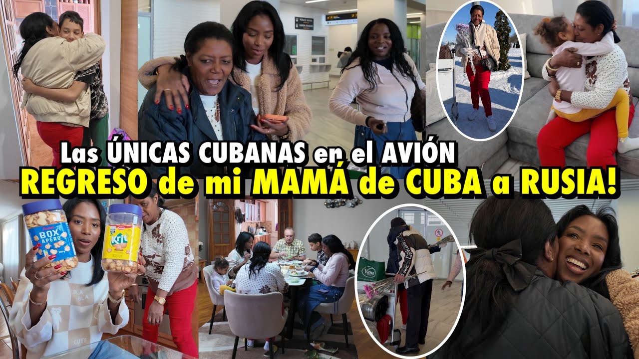 REGRESO DE MI MAMÁ A RUSIA🇷🇺 ENCUENTRO CON SUS NIETOS🥰 ABRIENDO MALETAS DE CUBA🇨🇺 REGALOS🎁 16Feb2026