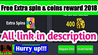 Free extra spin & coins link in miniclip 8 ball pool 5/01/2018 get daily reward link in 8 ball pool screenshot 5