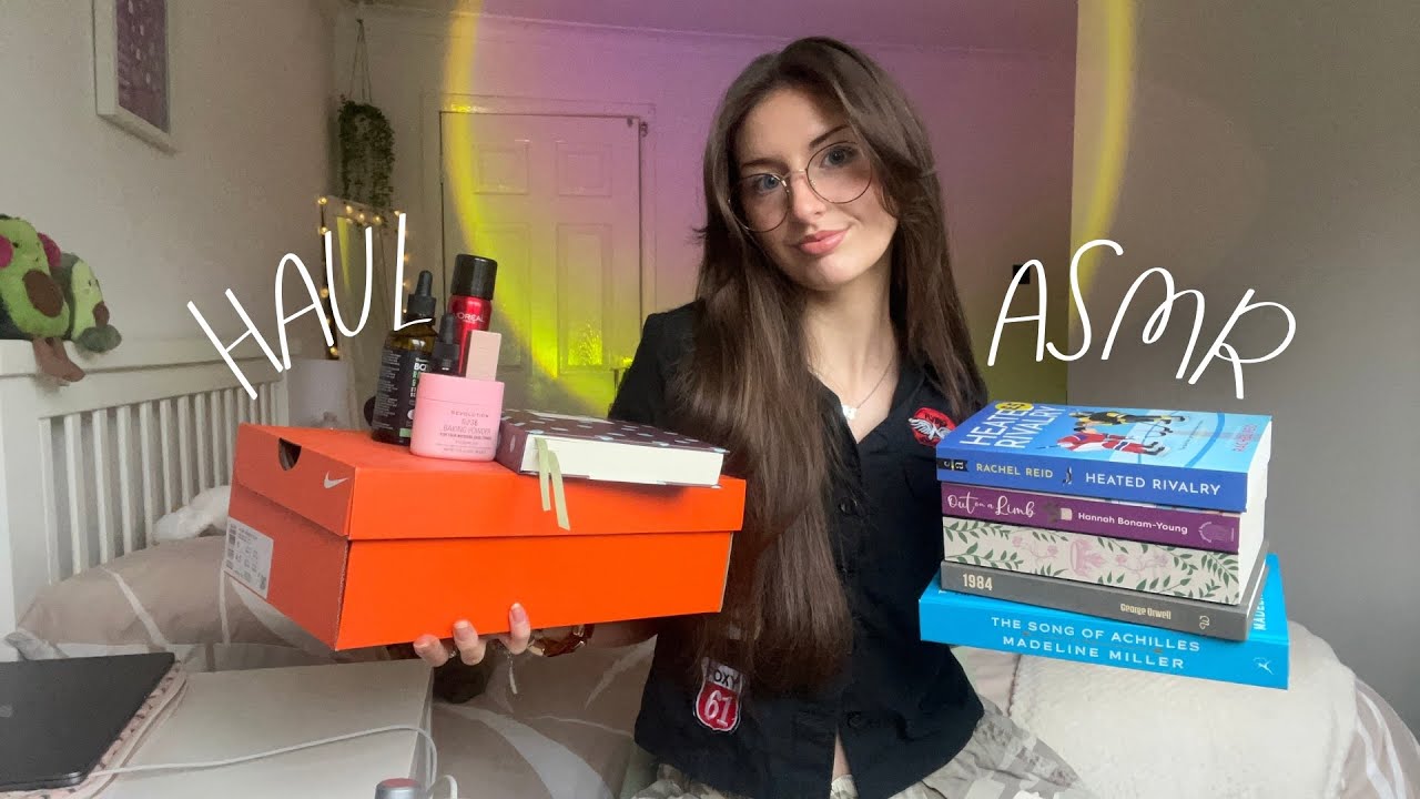 ASMR haul like we’re on FaceTime! (clothes, books, makeup, skincare)