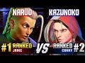 Sf6  naruo 1 ranked jamie vs kazunoko 2 ranked cammy  high level gameplay