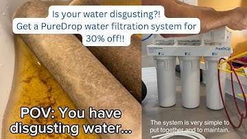 Is your water gross? Here’s how to install a PureDrop RO Water Filtration System easily! Get 30% off