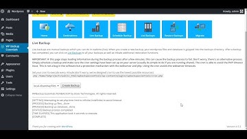 Wordpress Live Backup using WP Backup Essentials