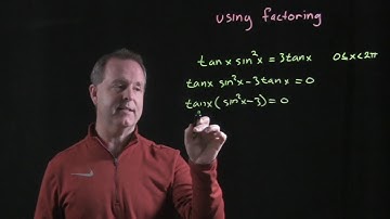 Using Factoring to Separate Two Different Trigonometric Functions in an Equation