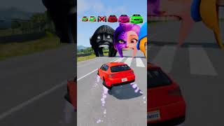 Small To Big Cars Crash vs Rumi X Mira X Pokoyo X 67 #beamng #kpopdemonhunters #oneshorts
