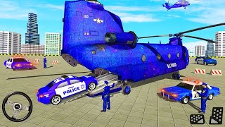 محاكي نقل سيارات الشرطة الأمريكية - سائق شاحنة شرطة مقطورة 3D - محاكي القيادة - العاب سيارات screenshot 1