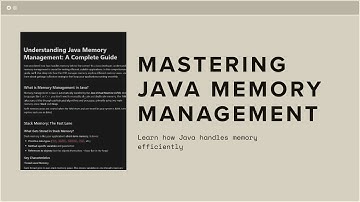 Understanding Java Memory Management | Complete Guide for Developers