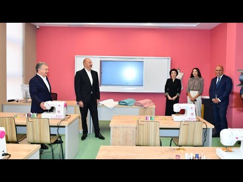 Шавкат Мирзиеев и Ильхам Алиев открыли школу в Азербайджане