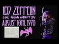 Led zeppelin  live in hampton va aug 10th 1970  upgradebest sound