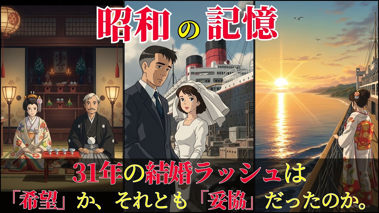 昭和31年、なぜあの春に結婚ラッシュが起きたのか。満席の新婚列車が物語る時代の記憶。