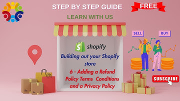 6 - Adding a Refund Policy Terms  Conditions and a Privacy Policy