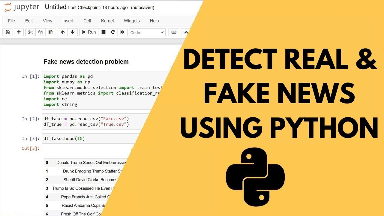 Detect Real & Fake News Using Python and Artificial Intelligence - YouTube