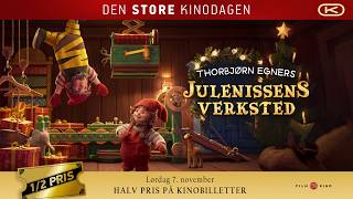 JULNISSENS VERKSTED // Lørdag 7. november 2026 // HALV PRIS PÅ KINOBILLETTER // Den STORE Kinodagen