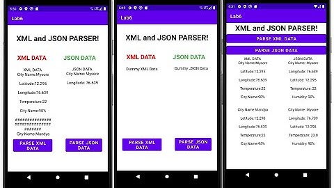 LAB 06: PARSING XML AND JSON DATA