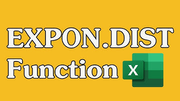How to Use the EXPON.DIST Function in Excel