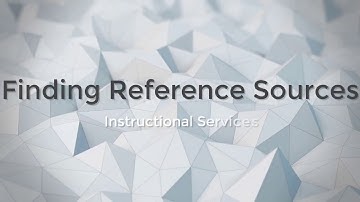Finding Reference Sources