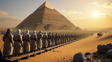 Ancient World Reimagined – Great Pyramid Construction by AI