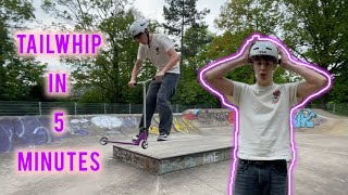 : HOW TO DO A TAILWHIP ON A STUNT SCOOTER in 5 minutes TUTORIAL in ENGLISH #tailwhip