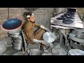 Stunning process of making iron griddle  how cooking tawa made